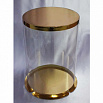 Коробка для торта "Цилиндр" Кристалл, Золотое дно 35 см, высота 28 см фото 1