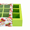 Коробка для 9 конфет с разделителями "Санта и Снеговик" с окном фото 2
