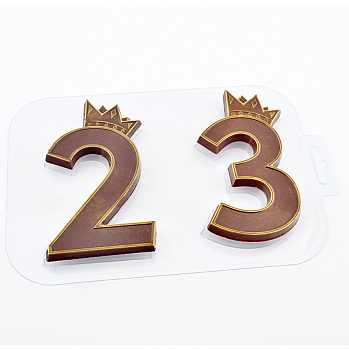 Форма для шоколада "Королевские Цифры 23", пластик