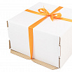 Коробка для торта 22*22*13 см, Белая без окна (самолет) фото 2