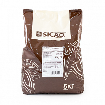 Шоколад белый 25,5% (Sicao - Сикао), 5 кг (CHW-U25-25B) Годен до 15.09.24г