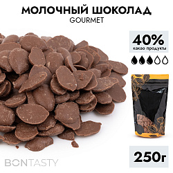 Шоколад Bon Tasty gourmet молочный 40%, 250 г