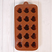 Форма силиконовая для шоколада "Сердцеедка" 20*10 см, 15 ячеек фото 2