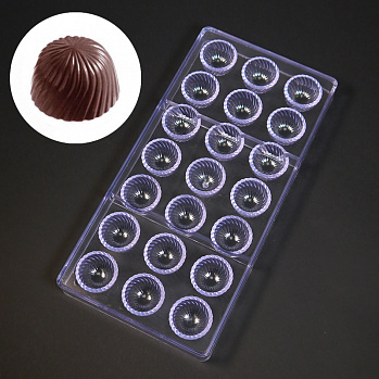 Форма для шоколада (поликарбонат) TORTA, Bake ware, 21 ячейка