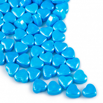 Посыпка кондитерская 3D Сердечки голубые перламутровые, 50 гр