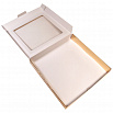 Коробка для печенья 21*21*3 см, Золотая с окном фото 3
