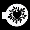 Трафарет «Сердечко в листиках», 10 см фото 1