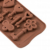Форма силиконовая для шоколада "Ключики и замочки", 20*10 см фото 3
