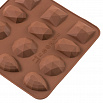 Форма силиконовая для шоколада "Бриллианты", 15*15см,  12 ячеек фото 3