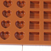 Форма силиконовая для шоколада "Квадраты и сердца" 30*23, 80 ячеек фото 3