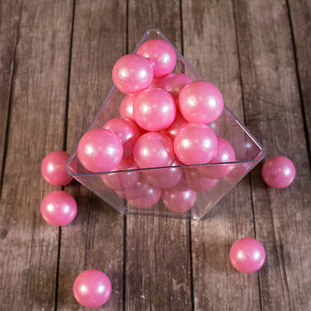Сахарные шарики Розовые перламутровые 12 мм New, 50 гр