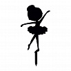 Топпер силуэт "Балерина маленькая"  цветной 9*15 см фото 1