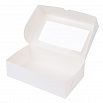 Коробка под зефир 25*15*7 см белая с окном фото 3