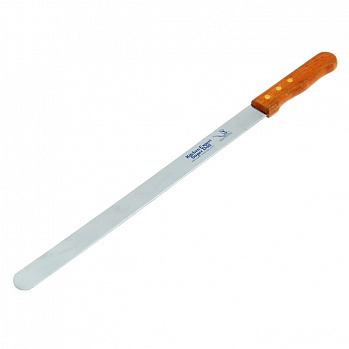 Нож для бисквита ровный край, 35 см (ручка дерево)