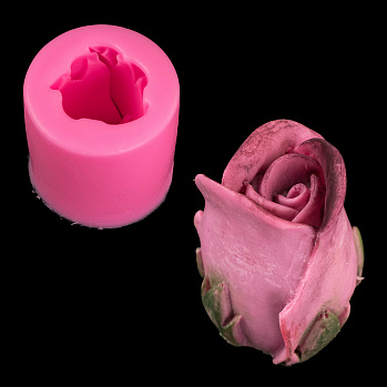 Силиконовый молд "Бутон розы" 3,5 см