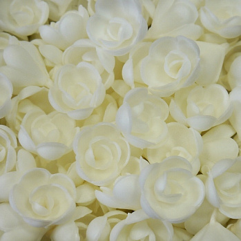 Вафельные цветы Розы малые Белые Коробка, 145 шт.