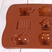 Форма силиконовая для шоколада "Чаепитие" 20*10 см, 12 ячеек фото 3