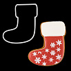 Вырубка для пряника "Рождественский носок" мини пластик, 8 см фото 1