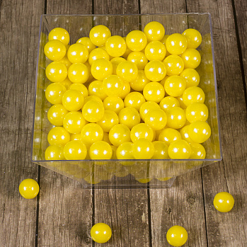 Сахарные шарики Желтые перламутровые 10 мм, 50 гр
