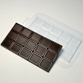 Форма для шоколада "Плитка Полосатик-2", пластик