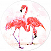 Фламинго №1, картинка на сахарной бумаге 20 см фото 1