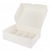 Коробка для 12 капкейков, белая без окна фото 3