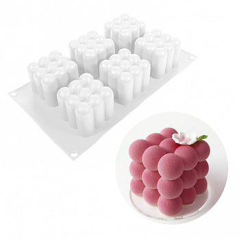Форма для муссовых десертов "Magic Cube Bubble", 6 ячеек, Silikolove