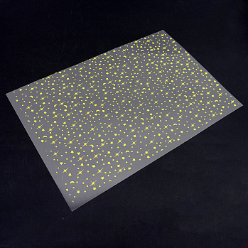 Переводной лист для шоколада Желтый Космос, 21*30 см