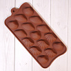Форма силиконовая для шоколада "Ракушки" 20*10 см, 15 ячеек фото 1