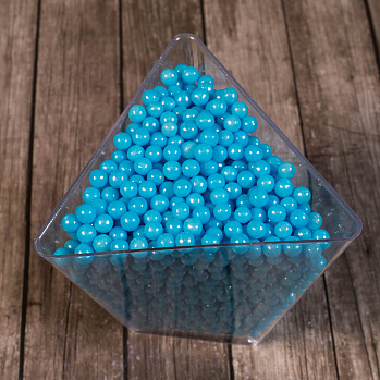 Сахарные шарики Синие перламутровые 4 мм New, 50 гр