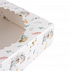 Коробка для печенья 12*12*3 см с окном "Кролики и верба" фото 4