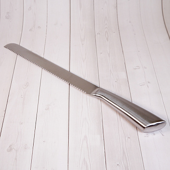 Нож для бисквита 25 см, металлическая ручка