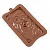 Форма силиконовая для шоколада "Плоская роза", плитка 15*7,5см фото 2