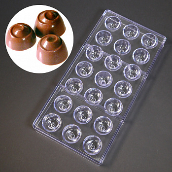 Форма для шоколада (поликарбонат) RICCIOLO, Bake ware, 21 ячейка