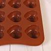 Форма силиконовая для шоколада "Влюбленные сердца" 20*10 см, 15 ячеек фото 2