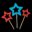 Форма силиконовая для леденцов "Звезды контур" 100*80 мм, 3 ячейки фото 3